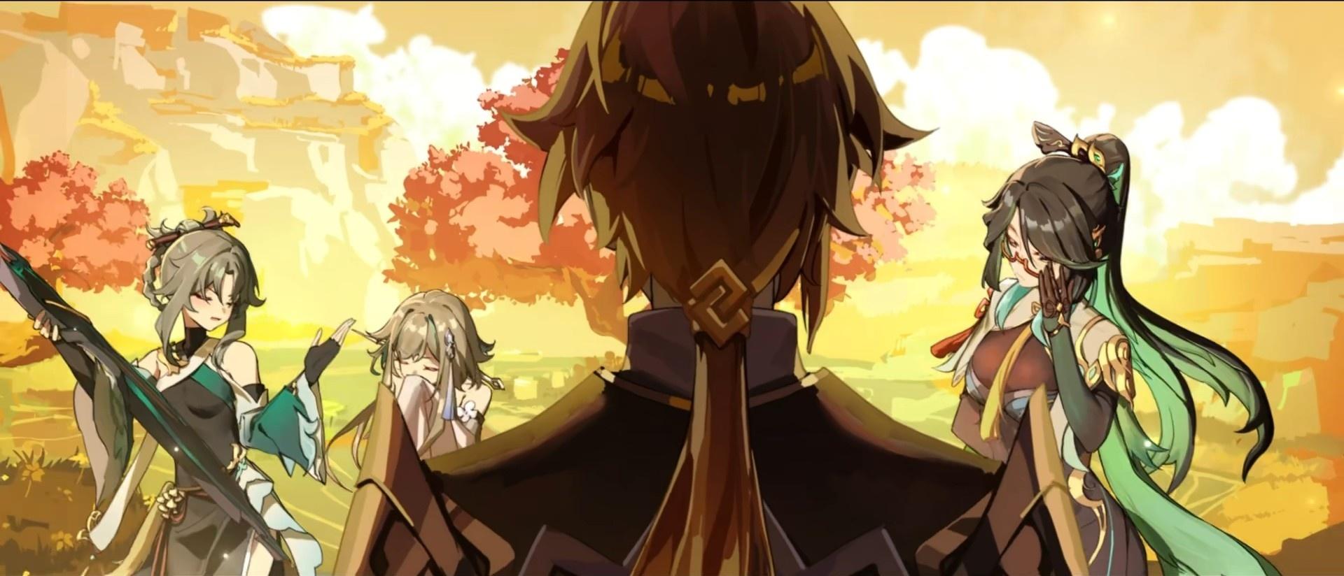 Except for the Archon, from left to right are Ge Chen, Guizhong, and the Anemo Archon.