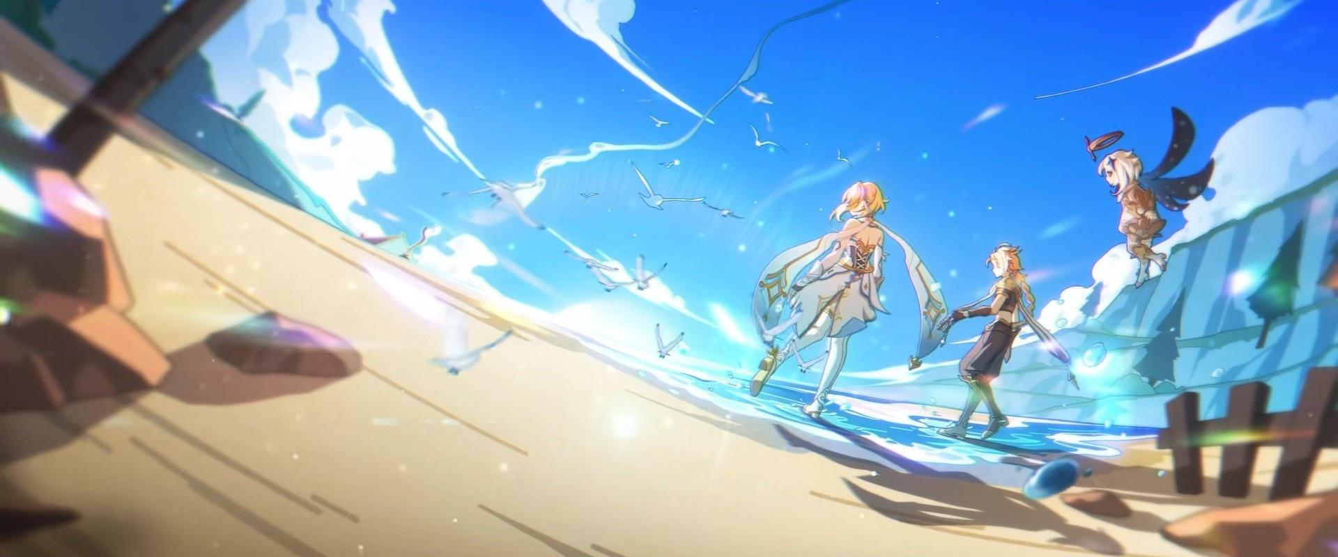 The beach where they should set off next to the Starfall Cliff